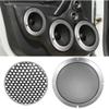 Unifizz Car 8 Speaker Auto Stereo Accessory Grille Cover Mesh Trim Round Subwoofer Grille Horn Protective Guard Silver Tone view 2