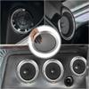 Unifizz Car 8 Speaker Auto Stereo Accessory Grille Cover Mesh Trim Round Subwoofer Grille Horn Protective Guard Silver Tone view 3