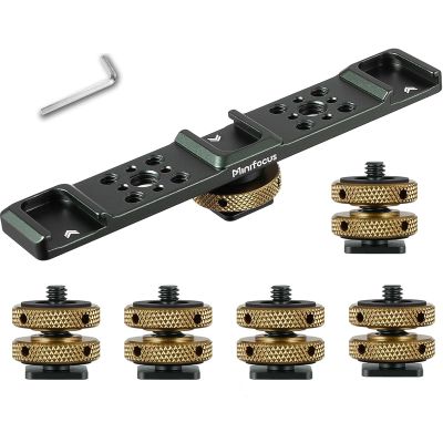 MINIFOCUS Triple Cold Shoe Extension Bar & Camera Hot Shoe Mount Adapter