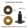 MINIFOCUS Triple Cold Shoe Extension Bar & Camera Hot Shoe Mount Adapter view 4
