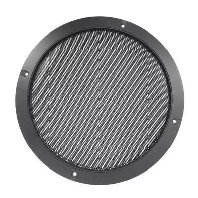 Unifizz Car 8'' Titanium Tone Car Audio Speaker Cover Mesh Subwoofer Grill Horn Glossy Guard Protector Black