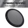 Unifizz Car 8'' Titanium Tone Car Audio Speaker Cover Mesh Subwoofer Grill Horn Glossy Guard Protector Black view 3