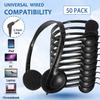 Ladont 50 Pack Classroom Headphones Bulk for Students School, Wired Class Set Headphones for Kids Children Toddler Boys Girls Teen(Black) view 3