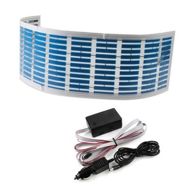 keeda Sound Music Activate Sensor Car Auto Sticker LED Light Equalizer Glow LED Light Audio Voice Rhythm Lamp (Blue, 90x25 cm)