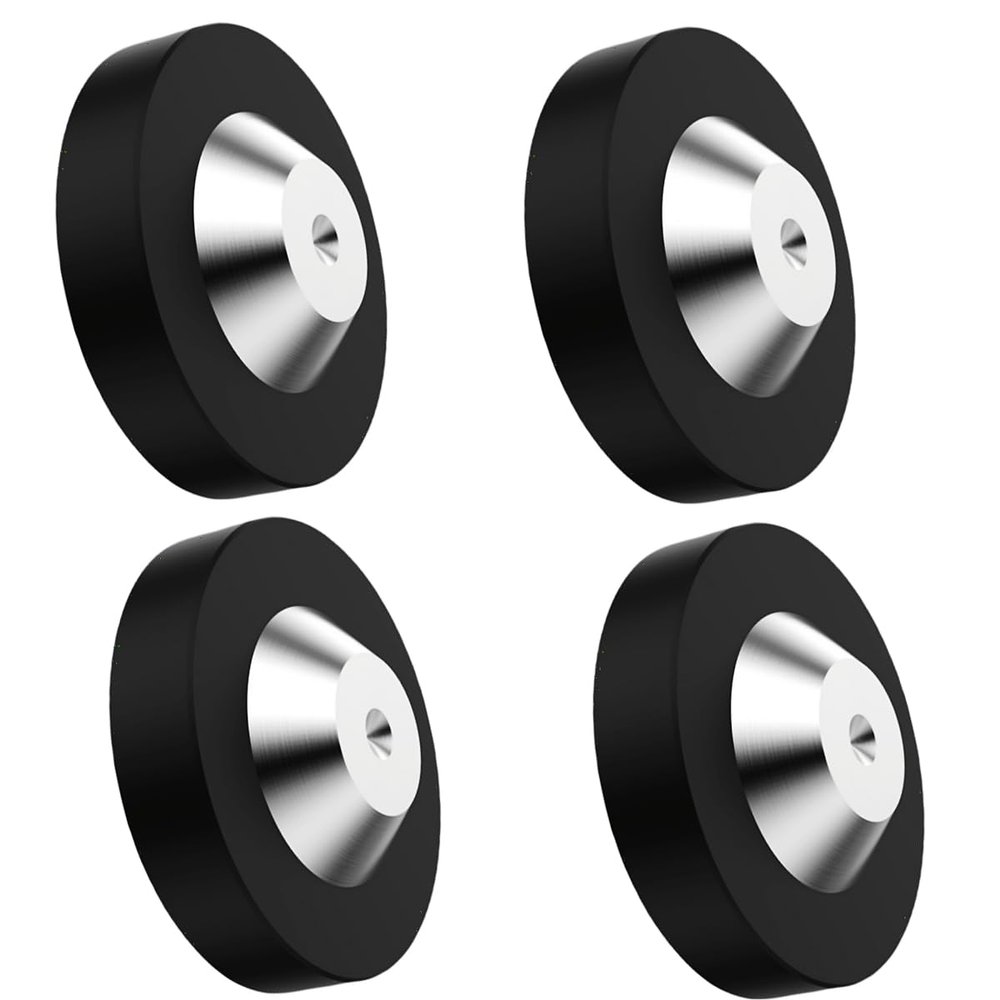 Tertullus 4 Pcs Speaker Spike Pads, Spike Floor Protectors Pom Stainless Steel, with HiFi Spikes Pads Absorbers Protection Washers for Spikes (39x13mm, Washer)