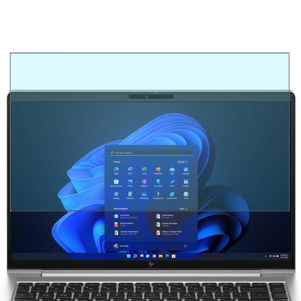 Puccy Anti Blue Light Tempered Glass Screen Protector Film, compatible with HP EliteBook 640 G10 CT Notebook 14" Laptop (Active Area Cover Only) Protective Protectors Guard