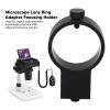 Pilipane Microscope Lens Hoop Adapter Aluminium Alloy Microscope Camera Adapter Focusing Bracket Holder, Microscope Camera Adapter view 4