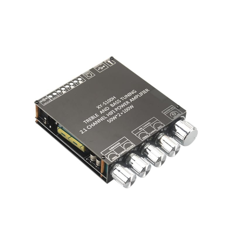 HIFIDIY LIVE XY-S100H TPA3116D2 Bluetooth 5.0 2.1 Channel Subwoofer Power Amplifier Board 50W2+100W REBLE Bass Note Tuning AMP DC12V-24V