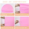 PATYDEST Wedding Arch Cover Pink Arch Backdrop Covers Set of 3 Arches Backdrop Stand Covers Spandex Fitted Round Balloon Arch Cover for Metal Arch Frame Baby Shower Birthday Garden Party 6ft 5ft 4ft view 4