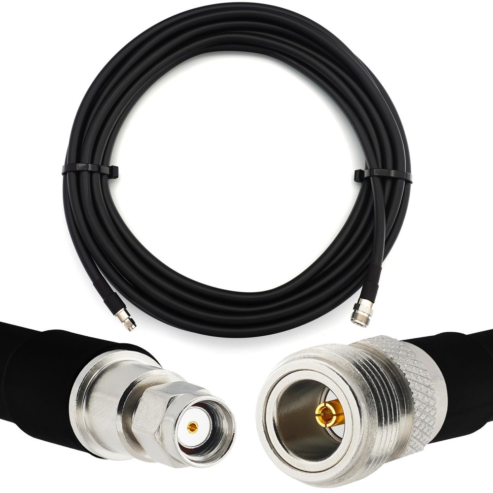 RANGEFUL 7m RP-SMA Male to N Female Coaxial Cable  HF-400 Flexible Extension Coax 50 Ohm (LMR-400-UF Equivalent)  1m 2m 3m 5m 7m 10m 12m 15m 20m 25m 30m