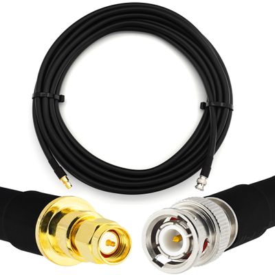 RANGEFUL 15m BNC Male to SMA Male Coaxial Cable  HF-400 Flexible Extension Coax (LMR-400-UF Equivalent)  1m 2m 3m 5m 7m 10m 12m 15m 20m 25m 30m