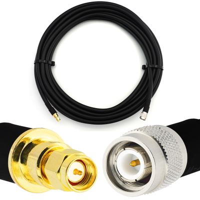 RANGEFUL 2m TNC Male to SMA Male Coaxial Cable HF-400 Flexible Extension Coax 50 Ohm (LMR-400-UF Equivalent) 1m 2m 3m 5m 7m 10m 12m 15m 20m 25m 30m