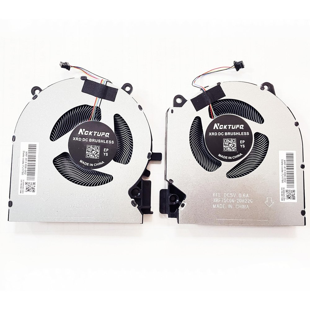 Fleshy Leaf Replacement CPU+GPU Cooling Fan for HP Victus 16-D 16-E 16-e0011ns TPN-Q263 TPN-Q264 RTX3050 DC5V Series EG75070S1-C700-S9A EG75070S1-C710-S9A M75720-001 M75722-001