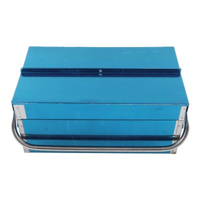 Collapsible Tool Storage Box, 2-Layer 3-Tray Retractable Portable ImpactResistant Tool Box for Industrial Parts Sorting (420 Type)