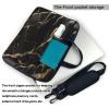 Black Gold Marble Ultra-Thin Waterproof Laptop Bag With Shoulder Strap And Handle For Daily Business Trips15.6 Inch view 3