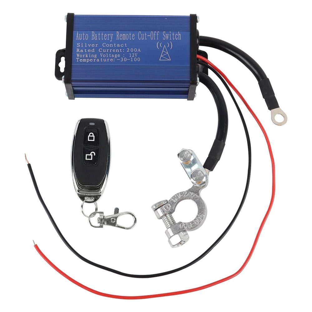 Univer/sal Car Bat ery Disconnect Cut Off Isolator Master Switches with Wireless Remote Bat ery Disconnect with Control (Color : Remote and Switch)
