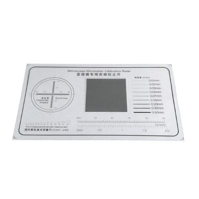 VAKUUM Lab Microscope Slides Microscope Micrometer Calibration Ruler Transparent Film PET Round-Shaped Measuring Tape Line Microscope Parts