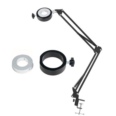 VAKUUM Lab Microscope Slides Extendable Recording Microphone Holder Microscope Camera Suspension Arm Stand Holder Mic Clip for Video Live Webcam Microscope Parts (Color : 50MM Full Set)