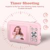 Digital Camera, FHD 1080P 44MP Kids Camera with Neck Lanyard 32GB Card, Point Shoot Cameras, 16X Zoom Anti-Shake Time Stamp, Compact Portable Small Camera for Kid Teen Student Girl Boy Starter(Pink) view 3