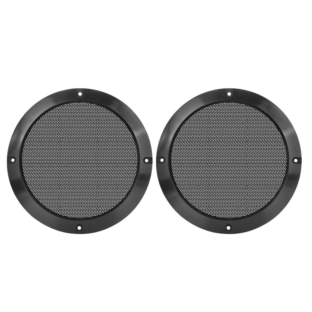BBAUER 2pcs 4 Inches Metal Glossy Audio Speaker Cover Mesh Subwoofer Grill Horn Guard Decorative Circle Grille Protector Black for Car (Size : 6.5 inch)