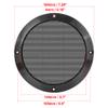 BBAUER 2pcs 4 Inches Metal Glossy Audio Speaker Cover Mesh Subwoofer Grill Horn Guard Decorative Circle Grille Protector Black for Car (Size : 6.5 inch) view 2