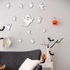 24pc Halloween Ghost Wall Stickers - 3D Reusable Decals for Indoor/Outdoor Windows & Rooms - Spooky Party Decorations view 3