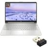 HP 2024 Laptop, 15.6" HD Display, AMD Ryzen 3 5300U (4 cores), 16GB RAM, 512GB SSD, AMD Radeon Graphics, Wi-Fi, Bluetooth, Numeric Keypad, Windows 11 Home with USB WiFi Adapter view 1