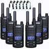 KETELESE T1 Two Way Radio, FRS Walkie Talkies with Earpiece, Long Range Walkie Talkies for Adults, USB C Rechargeable 2 Way Radio, NOAA, VOX, Group Call for Traveling Biking Camping Hiking, 6 Pack view 1