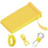 100pcs Releasable Cable Organizer Ties Mouse Earphones Wire Management Nylon Cable Ties Reusable Loop Hoop Tape Straps Tie(Yellow,8inch) view 1