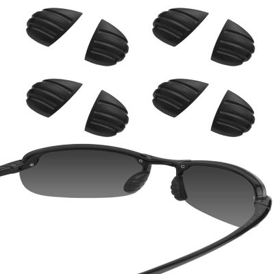 Bwake 4 Pairs Replacement Nose Pieces Pads for Maui Jim Makaha/Sandy Beach/Ho'okipa/Kanaha/Turtle Bay/Banyans/Hapuna Sunglasses - Black