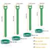 100pcs Releasable Cable Organizer Ties Mouse Earphones Wire Management Nylon Cable Ties Reusable Loop Hoop Tape Straps Tie(Green,6inch) view 2
