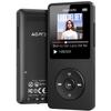 AGPTEK A02 MP3 Player with Bluetooth 5.3, 1.8 inch Screen Portable Music Player with Speaker, FM Radio, Voice Recorder, Supports Expanded Up to 128GB(Black, 32GB) view 1