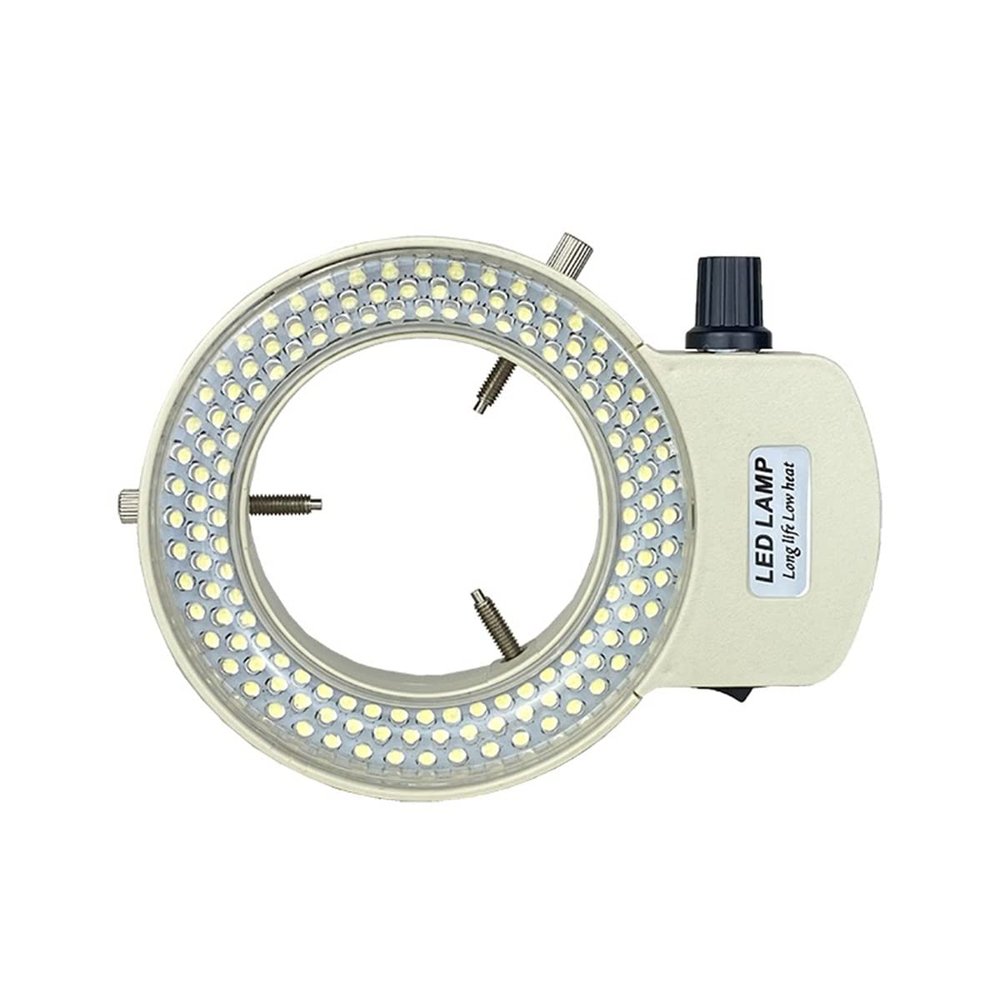VAKUUM Lab Microscope Slides Adjustable 6500K 144 LED Ring Light for Industry Stereo Microscope Lens Microscope Parts (Color : White)