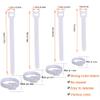 100pcs Releasable Cable Organizer Ties Mouse Earphones Wire Management Nylon Cable Ties Reusable Loop Hoop Tape Straps Tie(White,8inch) view 2