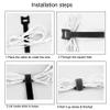 100pcs Releasable Cable Organizer Ties Mouse Earphones Wire Management Nylon Cable Ties Reusable Loop Hoop Tape Straps Tie(White,8inch) view 3