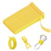 100pcs Releasable Cable Organizer Ties Mouse Earphones Wire Management Nylon Cable Ties Reusable Loop Hoop Tape Straps Tie(Yellow,7inch) view 1