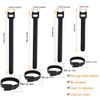 100pcs Releasable Cable Organizer Ties Mouse Earphones Wire Management Nylon Cable Ties Reusable Loop Hoop Tape Straps Tie(Black,8inch) view 2