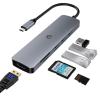 TOTU 6 in 1 Docking Station, USB C Adapter with 4K HDMI Output USB C HUB, USB 3.0 Up to 5Gpbs, Compatible with Laptop and Other Type C Devices, SD&TF Card Slot view 1