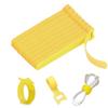100pcs Releasable Cable Organizer Ties Mouse Earphones Wire Management Nylon Cable Ties Reusable Loop Hoop Tape Straps Tie(Yellow,6inch) view 1