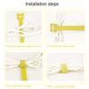 100pcs Releasable Cable Organizer Ties Mouse Earphones Wire Management Nylon Cable Ties Reusable Loop Hoop Tape Straps Tie(Yellow,6inch) view 3