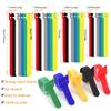 100pcs Releasable Cable Organizer Ties Mouse Earphones Wire Management Nylon Cable Ties Reusable Loop Hoop Tape Straps Tie(MIX,4inch) view 2