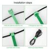 100pcs Releasable Cable Organizer Ties Mouse Earphones Wire Management Nylon Cable Ties Reusable Loop Hoop Tape Straps Tie(MIX,4inch) view 3