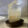 Clear Quartz Tower with Custom-Carved Wooden Stand view 1