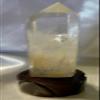 Clear Quartz Tower with Custom-Carved Wooden Stand view 4