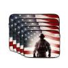 American Flag Soldier Print Laptop Case Waterproof Shock Resistant Computer Sleeve Case Laptop Protector for Travel Work 10 inch view 2