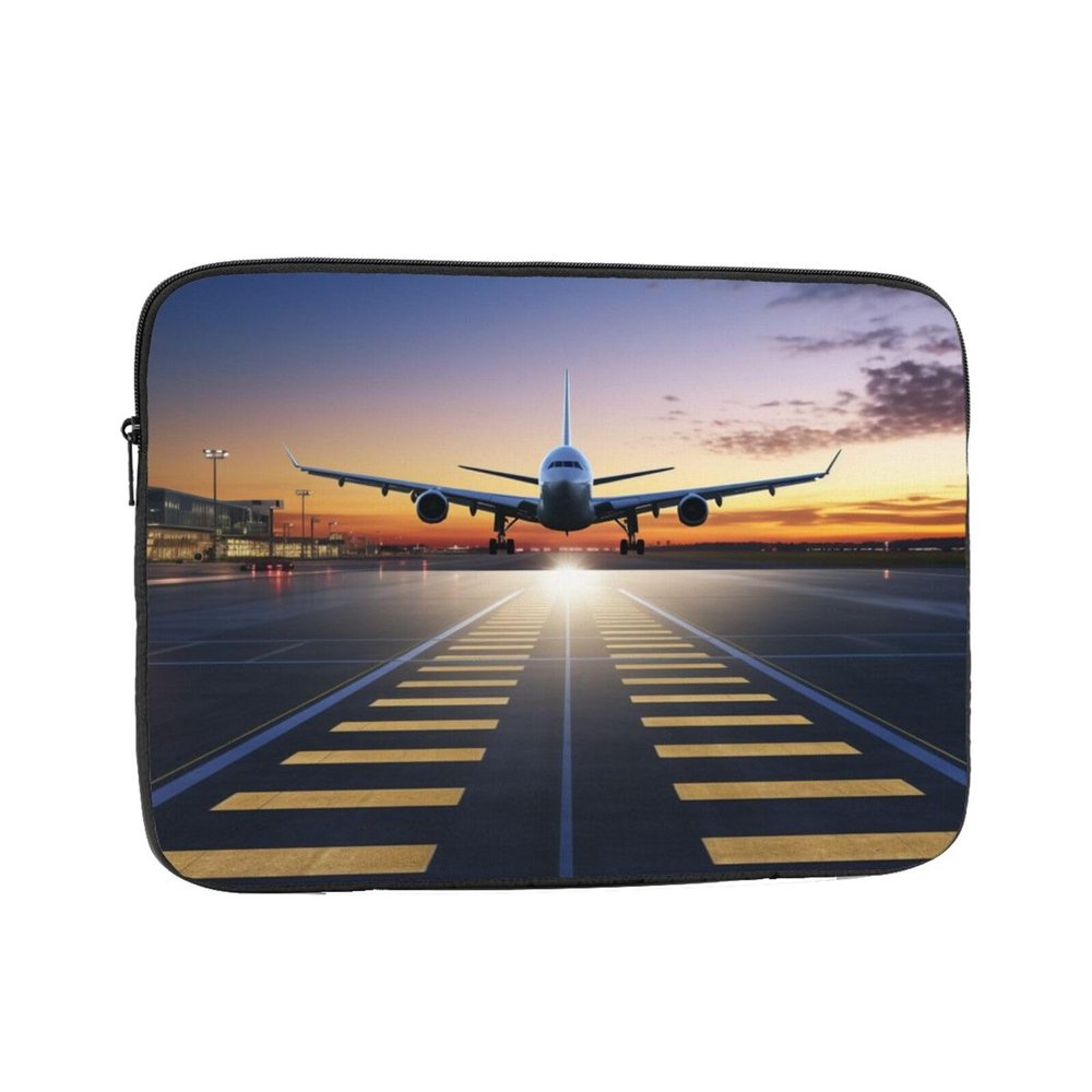 Airport Print Laptop Case Waterproof Shock Resistant Computer Sleeve Case Laptop Protector for Travel Work 10 inch