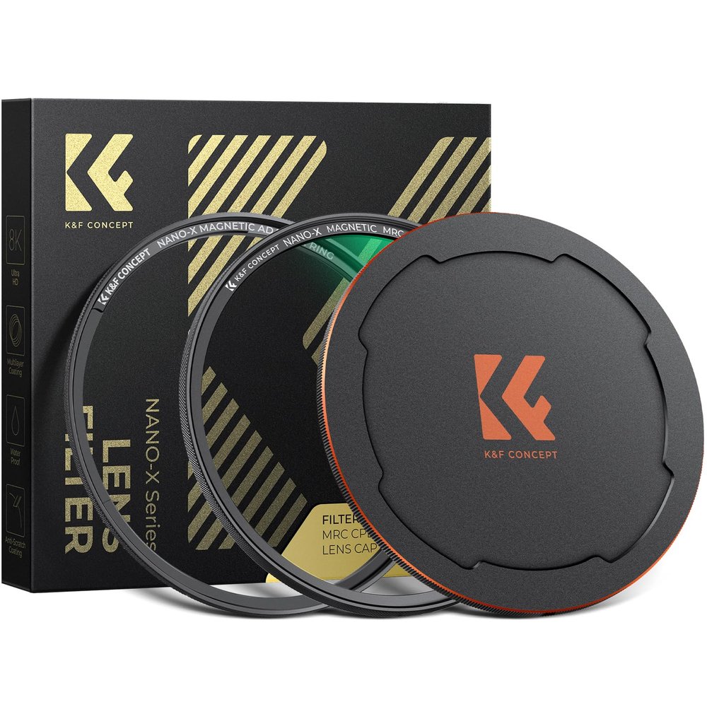 K&F CONCEPT Magnetic 67mm Circular Polarizers Filter (Magnetic Polarizing Filter + Magnetic Basic Ring + Lens Cap) with 28 Multi-Layer Coatings CPL Filter for Camera Lens (Nano-X Series)