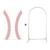 Aerdce Baseball Theme Arch Stretchy Fabric Covers Chiara Background Arched Stand Backdrop Cover for Boys Birthday Party Baby Shower Decoration Banner(Cover and Stand) view 2