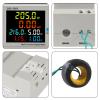 DWEII 2Pack Single Phase Energy Meter Din Rail Electricity Usage Monitor AC 40-300V 100A Voltmeter Ammeter Watt Kwh Frequency Power Meter External CT 110V view 3