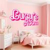Iconic Style Personalized Wall Decor - Hot Pink Wall Decals Peel and Stick - Perfect Accessories for Women Party - Ideal for Bedroom Decor - Loved by Kids, Girls, Women view 1